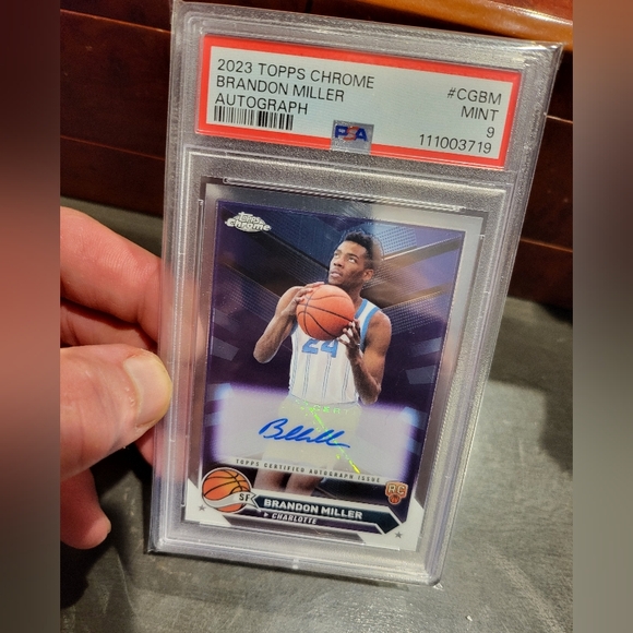 Topps Other - 2023 TOPPS CHROME AUTO #CGBM BRANDON MILLER ROOKIE RC PSA 9